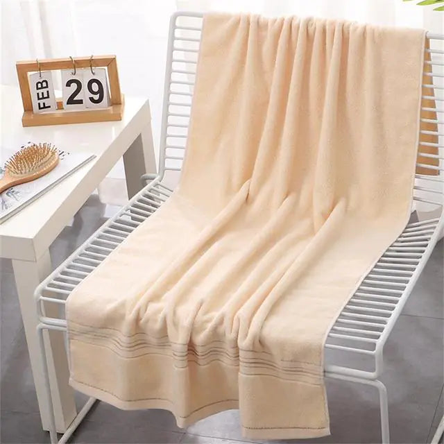 Large Soft Cotton Bath Towel Set for Adults (70x140cm)