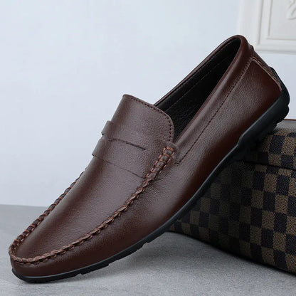 Men's British Driving Shoes in Layer Cowhide
