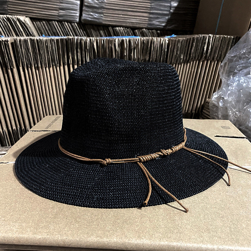 Chapeau de paille d'été à large bord pour la plage et la protection solaire