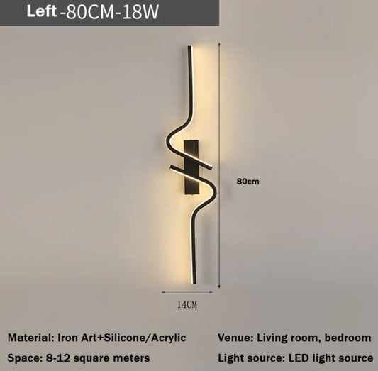 Modern Minimalist Black Wall Lamp
