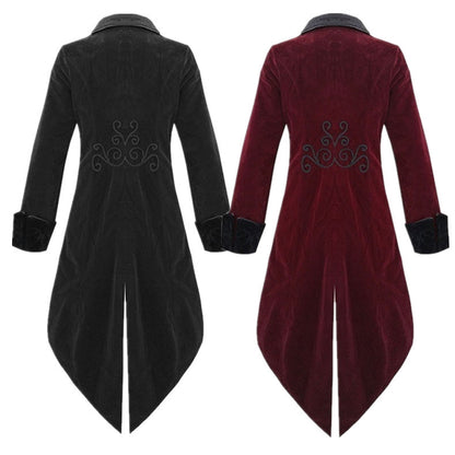 Medieval Vintage Long Punk Tailcoat for Halloween Cosplay