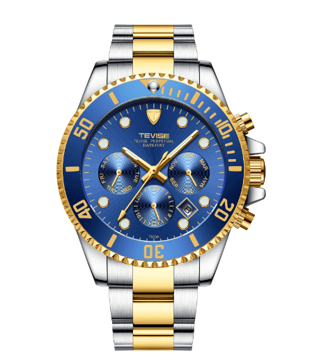 Montre Automatique Étanche Tevise 823 Six Aiguilles pour Homme