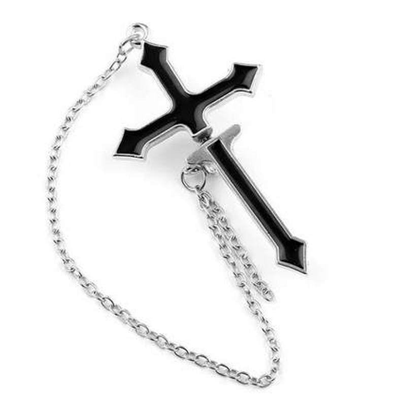 Fashionable Exaggerated Bunny Cross Chain Earrings