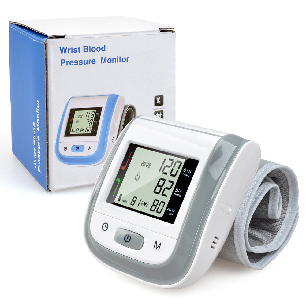 Automatic Wrist Blood Pressure Monitor for Home Use