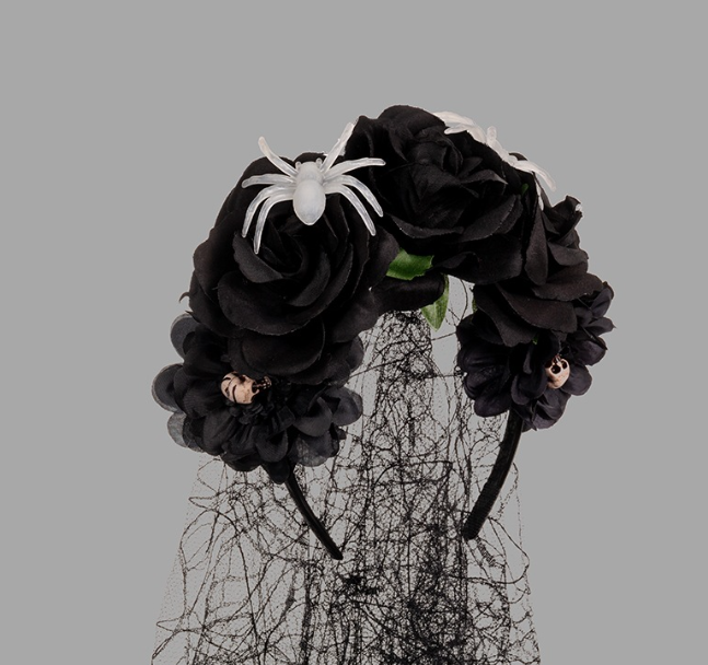 Rose Floral Headband for Day of the Dead Celebration