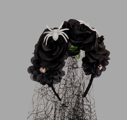 Rose Floral Headband for Day of the Dead Celebration