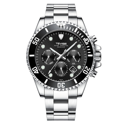 Montre Automatique Étanche Tevise 823 Six Aiguilles pour Homme