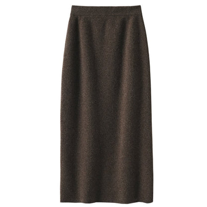 Women's Thickened Cashmere Knitted Skirt for Fall/Winter