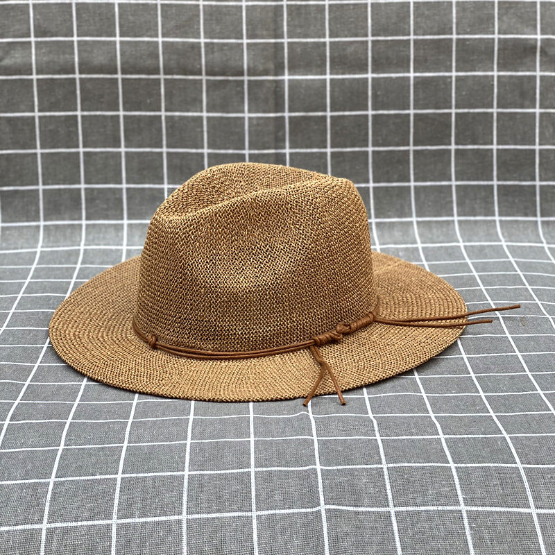 Chapeau de paille d'été à large bord pour la plage et la protection solaire