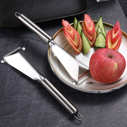 Stainless Steel Triangular Apple Push Knife
