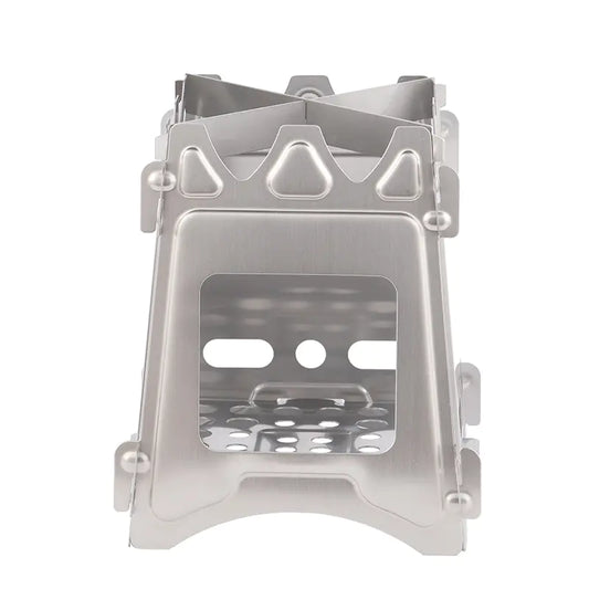 Réchaud de camping pliant portable en acier inoxydable