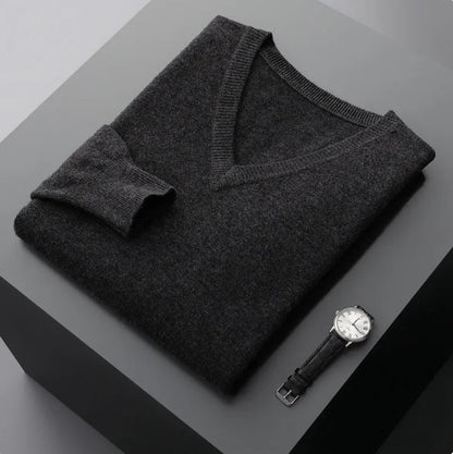 Pull en maille col V pour homme