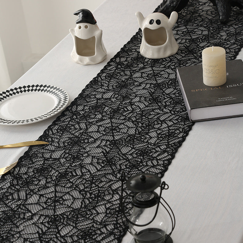Halloween Day of the Dead Lace Table Flag Decoration