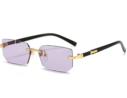 Lunettes de soleil sans monture pour femme, couleur gelée, tendance