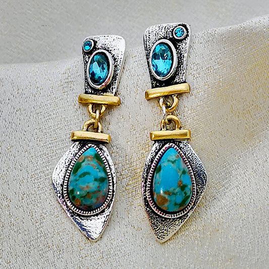 Vintage Turquoise Women's Earrings for Cross-Border Sales