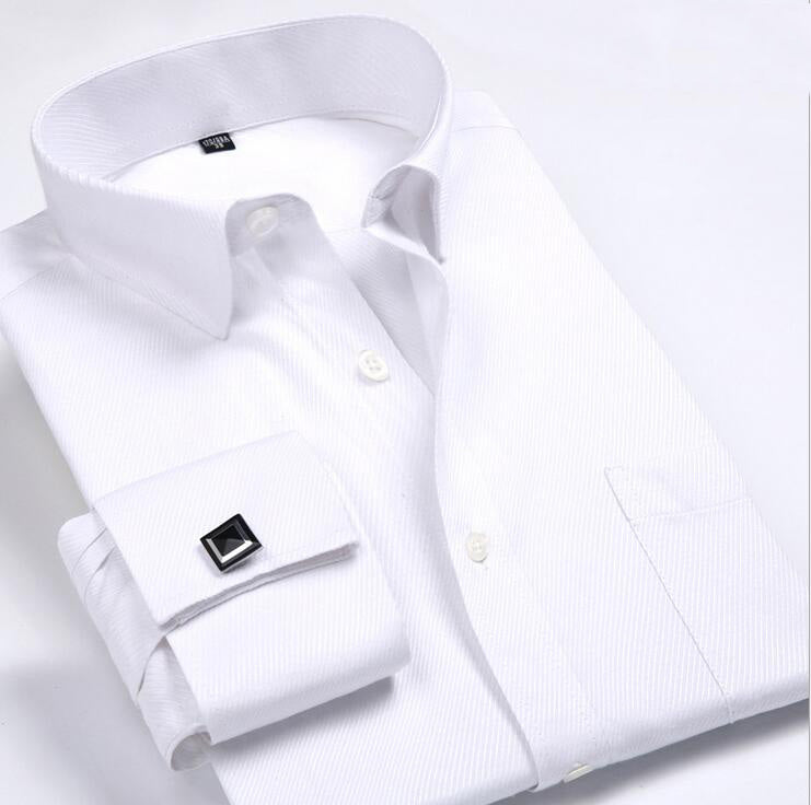 Chemise habillée personnalisée pour homme à boutons de manchette pour le travail