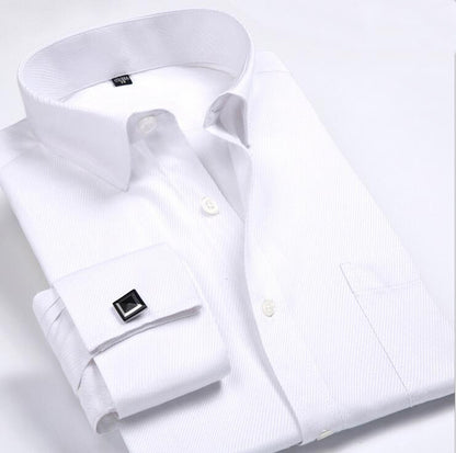 Chemise habillée personnalisée pour homme à boutons de manchette pour le travail