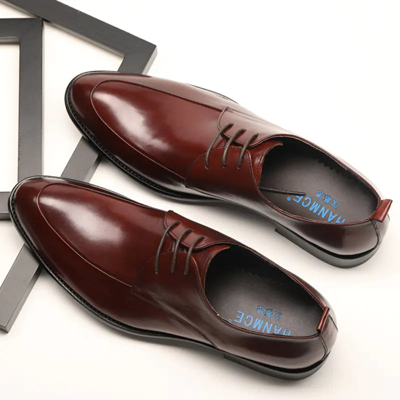 Formal British Pointed Leather Business Shoes