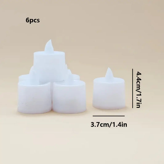 6pcs Electronic Candle Holiday & Birthday Party Decor