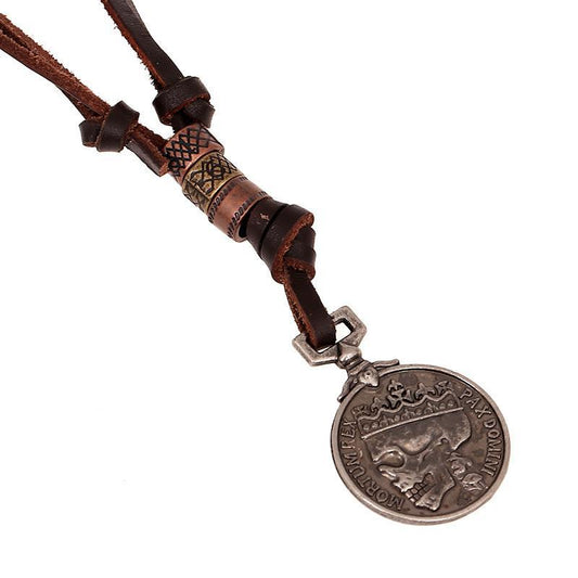 Fashionable Korean Genuine Leather Necklace with Rope