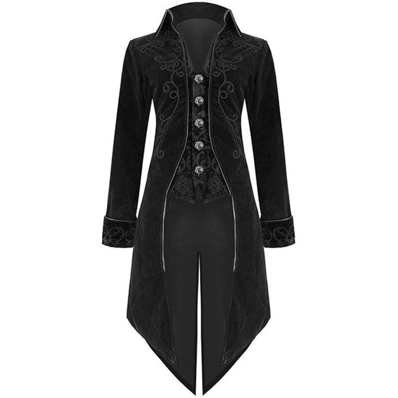 Medieval Vintage Long Punk Tailcoat for Halloween Cosplay