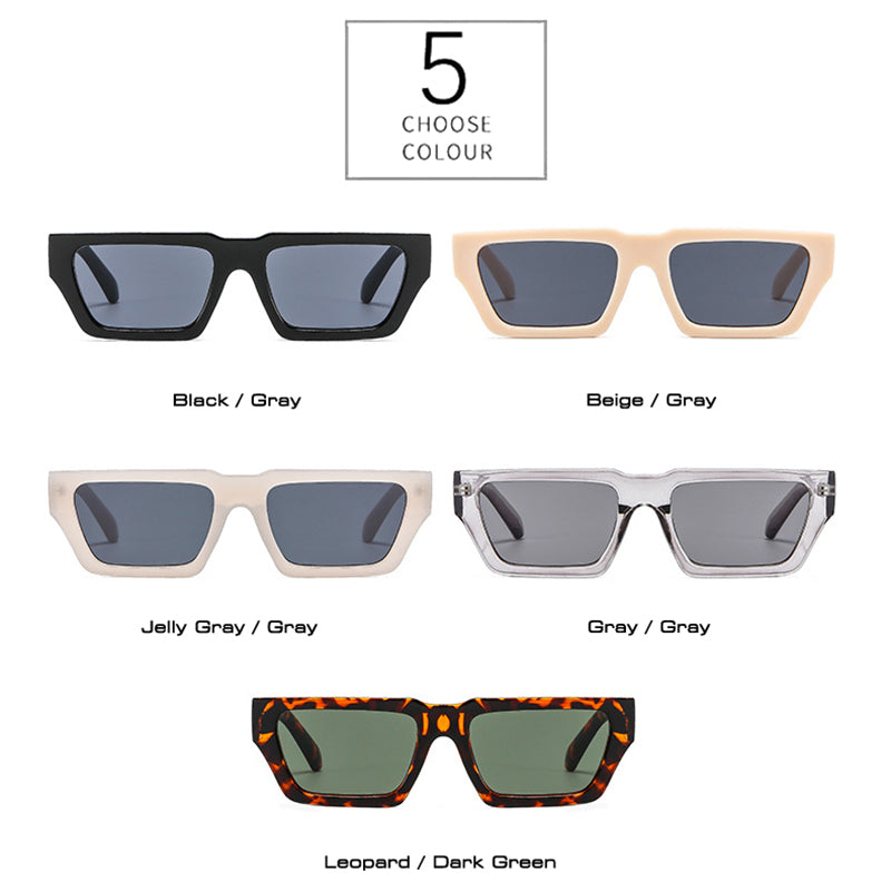 Retro Square Jelly Sunglasses for Men and Women