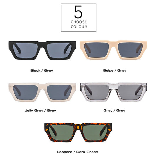 Retro Square Jelly Sunglasses for Men and Women