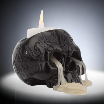 Creative Black Skull Candlestick Resin Decorative Crafts