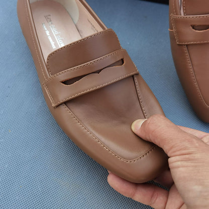 European Style Low-Heel Leather Women's Loafers XT-06