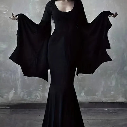 Gothic Witch Costume for Autumn Party Celebrations
