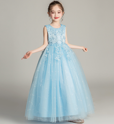 Robe en tulle pour filles, magnifique robe de soirée pour hôtesses