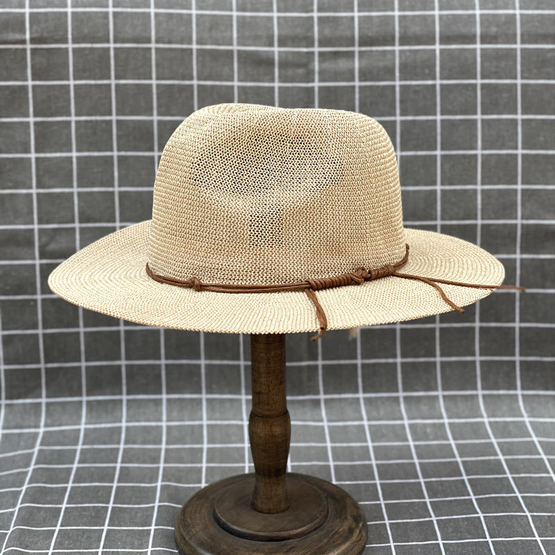 Chapeau de paille d'été à large bord pour la plage et la protection solaire