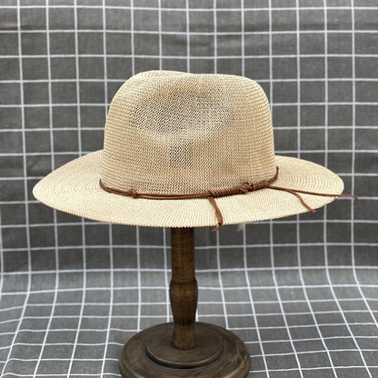 Chapeau de paille d'été à large bord pour la plage et la protection solaire