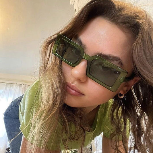 Small Rectangular Retro Designer Women's Sunglasses