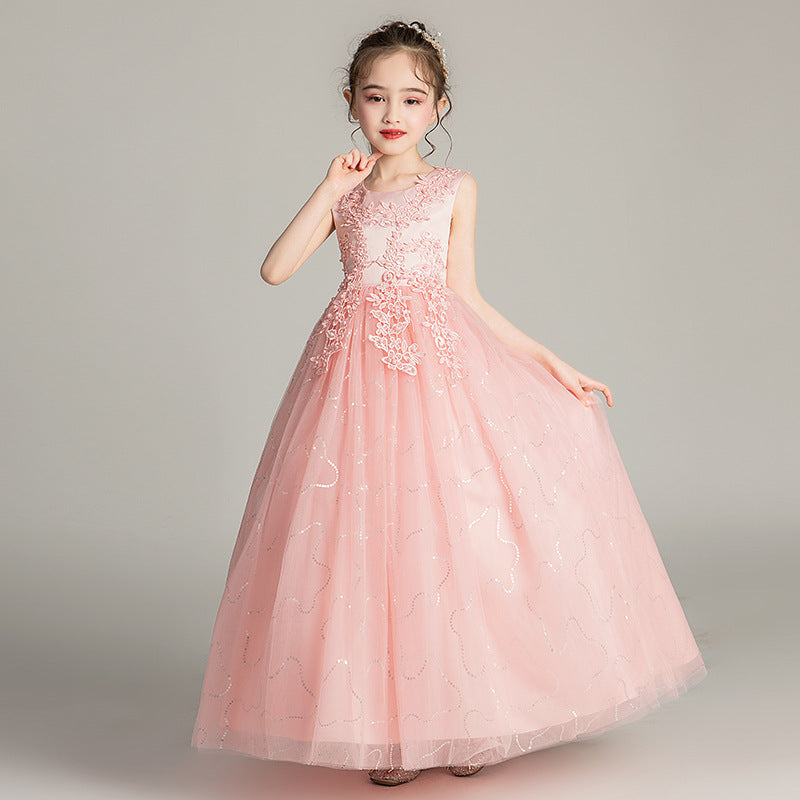 Robe en tulle pour filles, magnifique robe de soirée pour hôtesses