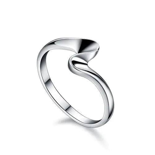Captivating Silver Lightning Ring