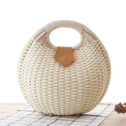 Cute Woven Shell Handbag for Beach Vacation
