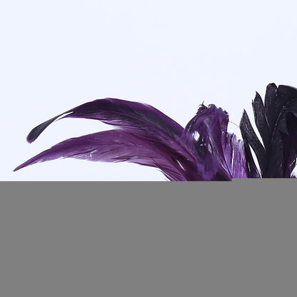 Half Face Feather Flower Mask for Parties and Events
