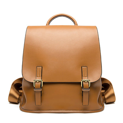 Stylish Casual Leather Backpack - Lightweight Design