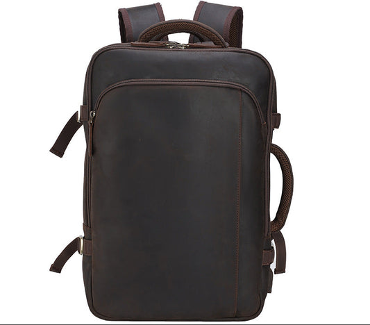 TIDING Men's Vintage Leather Backpack for Laptops (15.6")