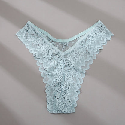 String en dentelle taille haute pour femmes avec taille basse et fente haute