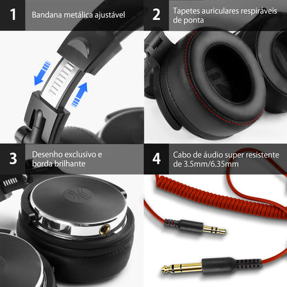Wired Head-Mounted Sound Card Monitor Headphones