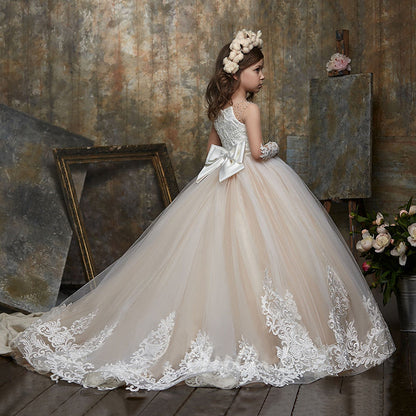 Robe de soirée d'anniversaire en tulle tutu pour filles