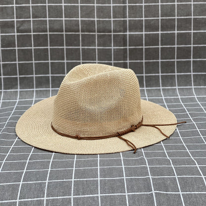 Chapeau de paille d'été à large bord pour la plage et la protection solaire