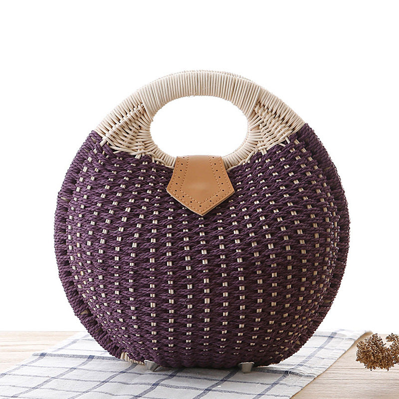 Cute Woven Shell Handbag for Beach Vacation