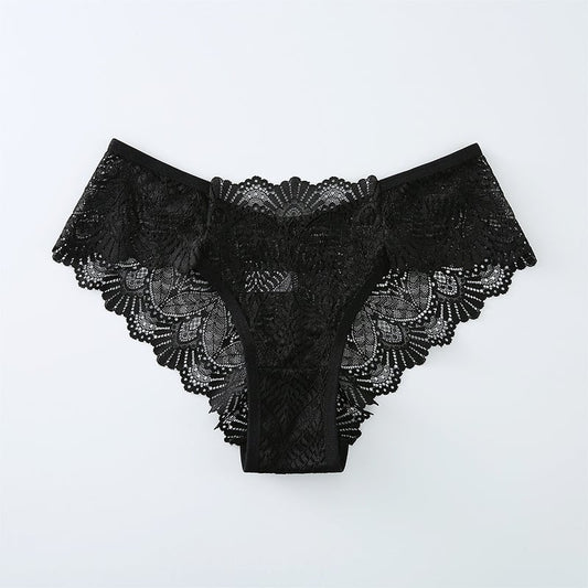 Hollowed Out Lace Cotton Shorts