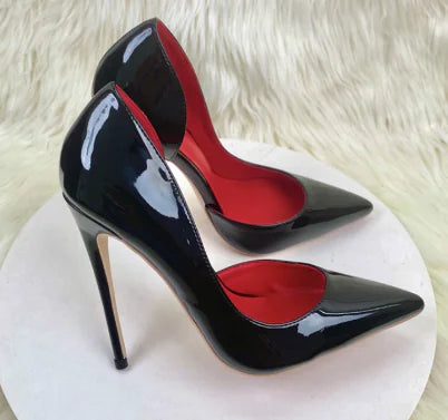 Scarpa Apollo Red-Soled Black High Heels