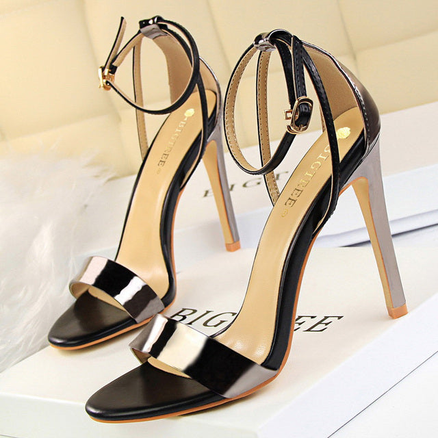 Colorful High Heeled Party Sandals for Women