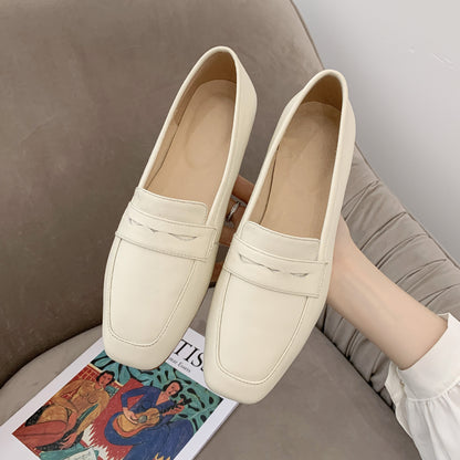 European Style Low-Heel Leather Women's Loafers XT-06