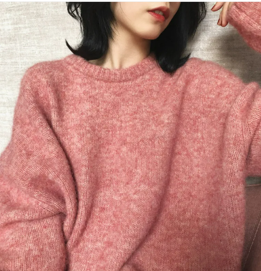 여성용 풀오버 스웨터 상의